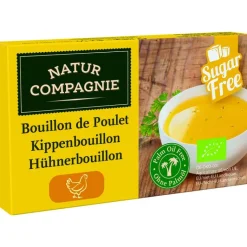 Best NATUR COMPAGNIE Bouillon de poulet bio sans huile de palme x8 cubes en boîte de 88 g