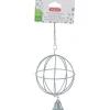 Hot ZOLUX Boule à foin à suspendre pour les rongeurs en métal coloris gris - 11 x 11 x 27 cm