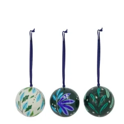 Clearance Boule à suspendre en papier mâché recyclé vert - Ø 7 cm