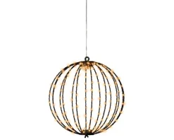 Sale KAEMINGK Boule lumineuse noire à 192 micro-LED blanc orangé pour extérieur - Ø 28 cm