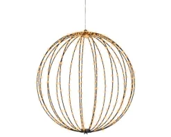 Hot KAEMINGK Boule lumineuse noire à 480 micro-LED blanc orangé pour extérieur - Ø 58 cm