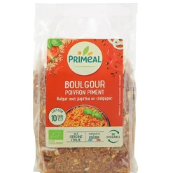 Clearance PRIMÉAL Boulgour au poivron et piment bio en sachet de 300 g