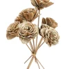Online Bouquet de 8 fleurs artificielles écorse de rose coloris blanc - Ø 6 cm