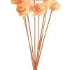 New Bouquet de 8 roses artificielles beauty coloris beige - Ø 6 cm x 40 cm