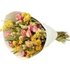 Clearance NATURALYS Bouquet de fleurs séchées Prestige coloris jaune rose - H 50 cm