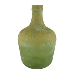 Online Bouteille en verre recyclé coloris vert antique - Ø 27 x H 42 cm