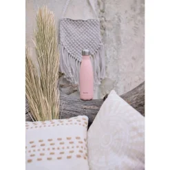 QWETCH Bouteille isotherme en inox Pastel rose 500 ml