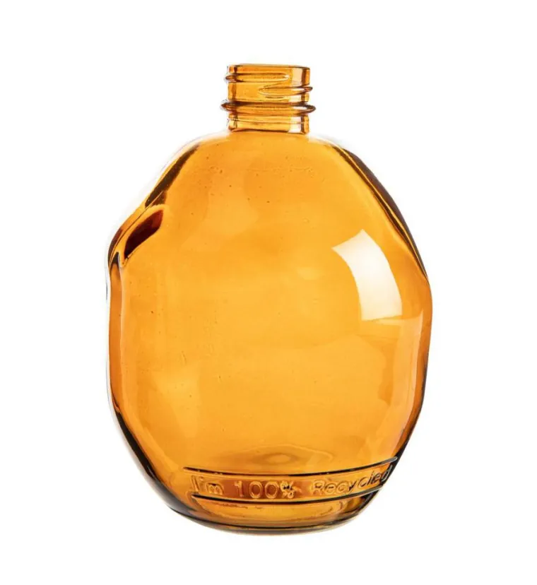 Bouteille soliflore coloris multicolore en verre recyclé