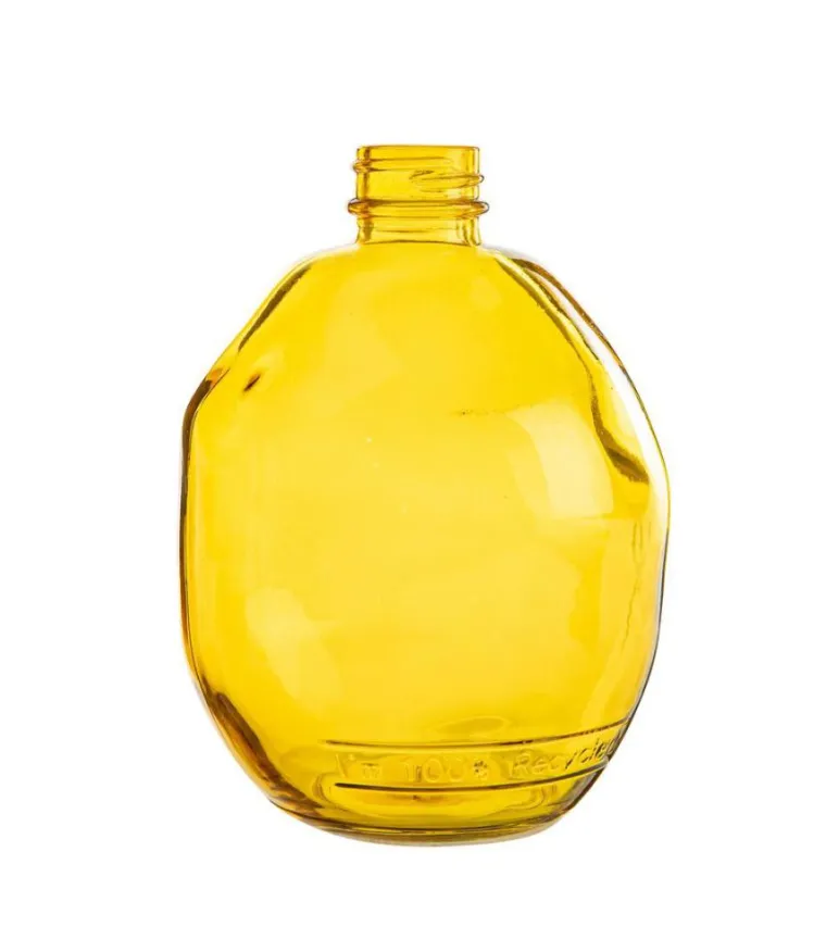 Bouteille soliflore coloris multicolore en verre recyclé