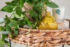 Bouteille soliflore coloris multicolore en verre recyclé