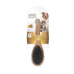 Online ANJU BEAUTÉ Brosse pour chien et chat 2 en 1 coloris marron Anju Beauté – Taille M