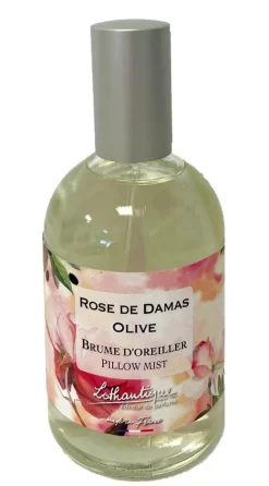 LOTHANTIQUE Brume d'oreiller Jardin d'aquarelles Rose de Damas Olive – 100 ml