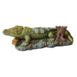 New AQUATLANTIS Bulleur crocodile coloris vert en résine - 7,5 x 16 x 4,5 cm