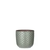 EDELMAN Cache pot rond en céramique vert Mica Décorations Daan - Ø 13 cm