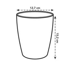 New ELHO Cache-pot Brussels Orchidées haut Ø 12,5 x H 15,2 cm Polypropylène injecté