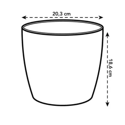 Clearance ELHO Cache-pot Brussels rond Ø 20x 18,6 cm polypropylène injecté