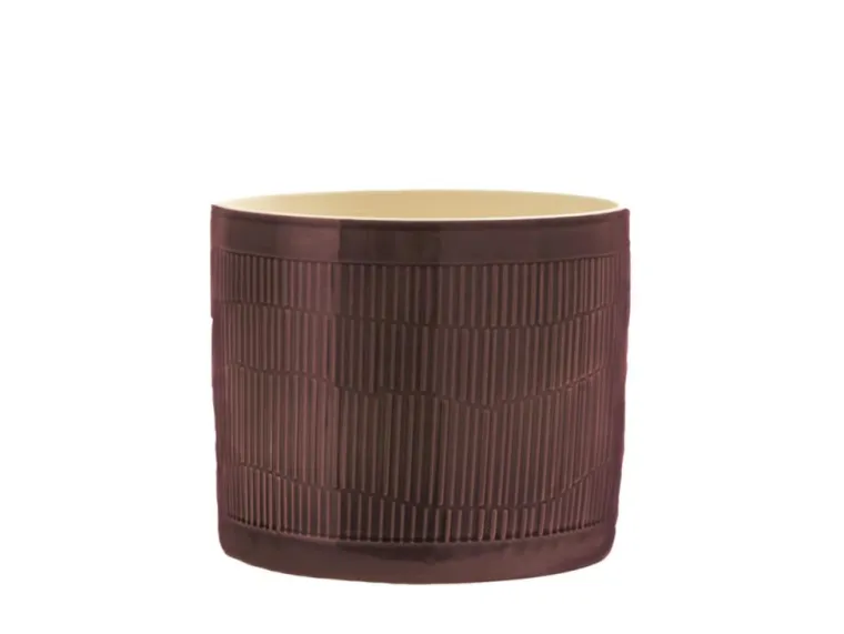 Hot Cache-pot coloris rouge en céramique - Ø  23,5 x 19,8 cm