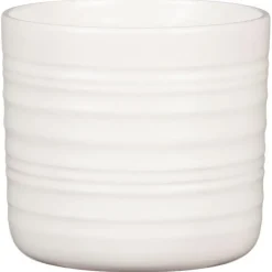 Discount DEROMA Cache-pot en céramique blanc Scheurich 850 Soft Wool - Ø 14 cm