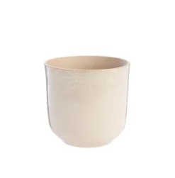 Outlet Cache-pot en céramique coloris jute crème Sandstone – 20 x 19,5 cm