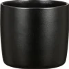 DEROMA Cache-pot en céramique noir Scheurich 900 Ebano - Ø 24 cm