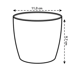 Sale ELHO Cache-pot en polypropylène Brussels rond mini anthracite - Ø 10,5 cm