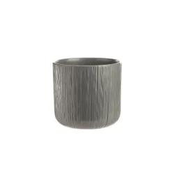Hot Cache-pot Gen en terre cuite gris - Ø 15,5 x 14,5 cm