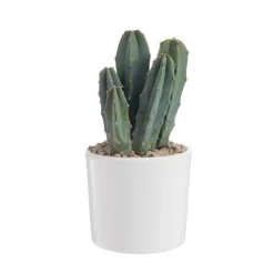 Hot BOTANIC® Cactus en pot émaillé blanc Ø 10 cm
