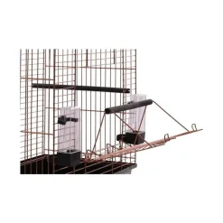 Clearance FLAMINGO Cage ouverte pour perruche coloris noir et cuivre Édith – 54 x 34 x 74,5 cm