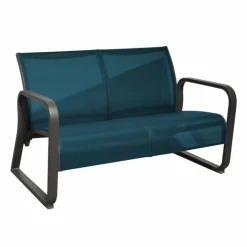 Discount Canapé lounge aluminium graphite/bleu, PROLOISIRS quenza II