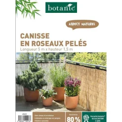 BOTANIC® Canisse en roseaux fendus - H 150 cm x 5 m