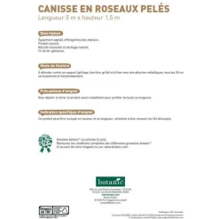BOTANIC® Canisse en roseaux fendus - H 150 cm x 5 m