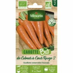 Sale VILMORIN Carotte de Colmar à Cœur rouge 2 Bio - graines à semer