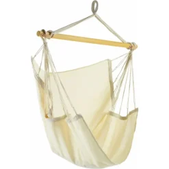 New JOBEK Chaise hamac coloris écru certifié FSC® Hamac TranKil - 140 x 110 cm