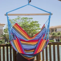 JOBEK Chaise hamac coloris multicolore certifié FSC® Hamac TranKil - 140 x 110 cm