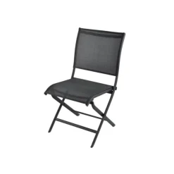New PROLOISIRS Chaise pliante grise en aluminium Elégance