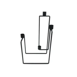 New Chandelier graphique en métal noir à 5 bougies - 21 x 13 x 35 cm