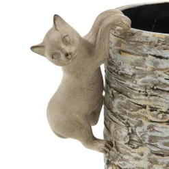 New CADES DESIGN Chat beige en résine à suspendre pour cache-pot x 2 - 6 x 15 x 9,5 cm