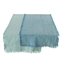 Best BOLTZE Chemin de table en coton bleu Lenea - 140 x 40 x 0,5 cm