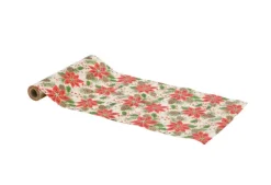 Online Chemin de table en polyester coloris rouge à paillettes premium Poinsettias – 30 cm x 5 cm