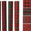 Best KAEMINGK Chemin de table rouge et vert en polyester Tartan - 200 x 35 cm