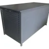 Coffre de rangement en aluminium gris PROLOISIRS Storia - 166x76 cm