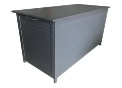 Coffre de rangement en aluminium gris PROLOISIRS Storia - 166x76 cm