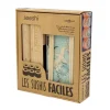 Hot COOKUT Coffret cadeau baguettes et livre sooshi bambou - 21,3 x 24,4 x 5,8 cm