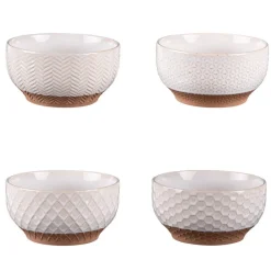 Hot BASTIDE Coffret de 4 coupelles Jaspe coloris beige en grès - Ø 12 cm