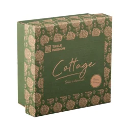 BASTIDE DIFFUSION Coffret de 4 gobelets Cottage coloris vert en verre - 7 cm