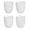 Discount Coffret de 4 gobelets snow blancs en porcelaine de 20 cl