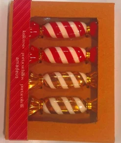 Online CADES DESIGN Coffret de 4 repose-couteaux forme bonbons rouges ou oranges en céramique Crakers