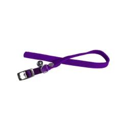 Outlet MARTIN SELLIER Collier chat violet en nylon tubulaire avec grelot 10 mm - 30 cm