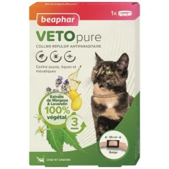 Best BEAPHAR Collier pour chat insectifuge beige Vetopure