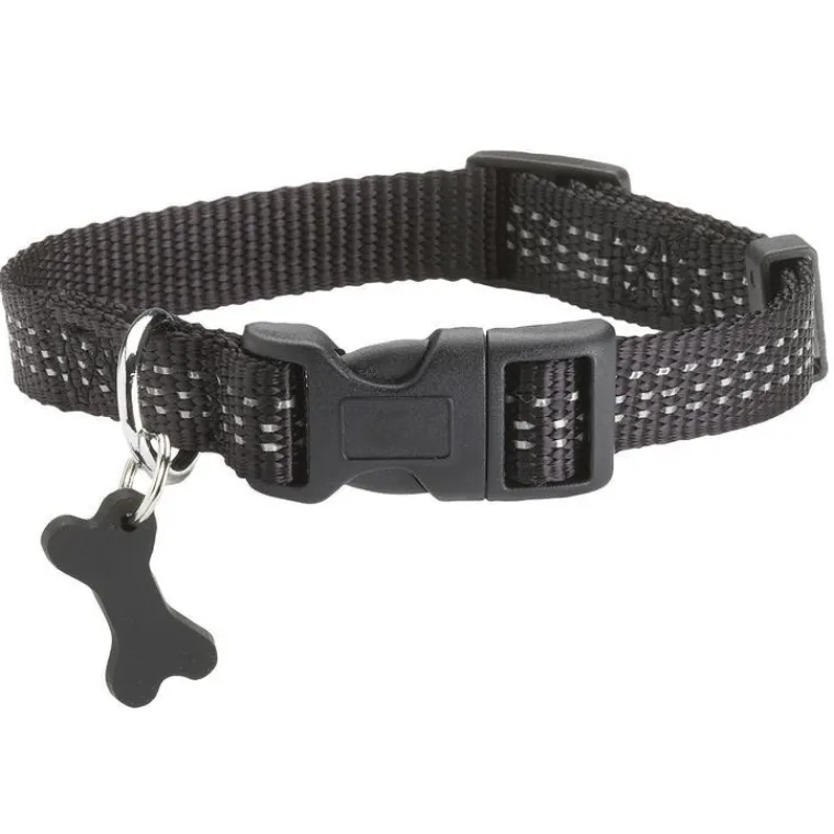 Hot BOBBY Collier pour chien coloris noir en nylon tressé Safe – Taille L